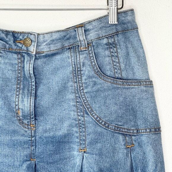 Urban Outfitters BDG Donovan Pleated Ombré Denim Midi Skirt - Women’s US L - Picture 4 of 9